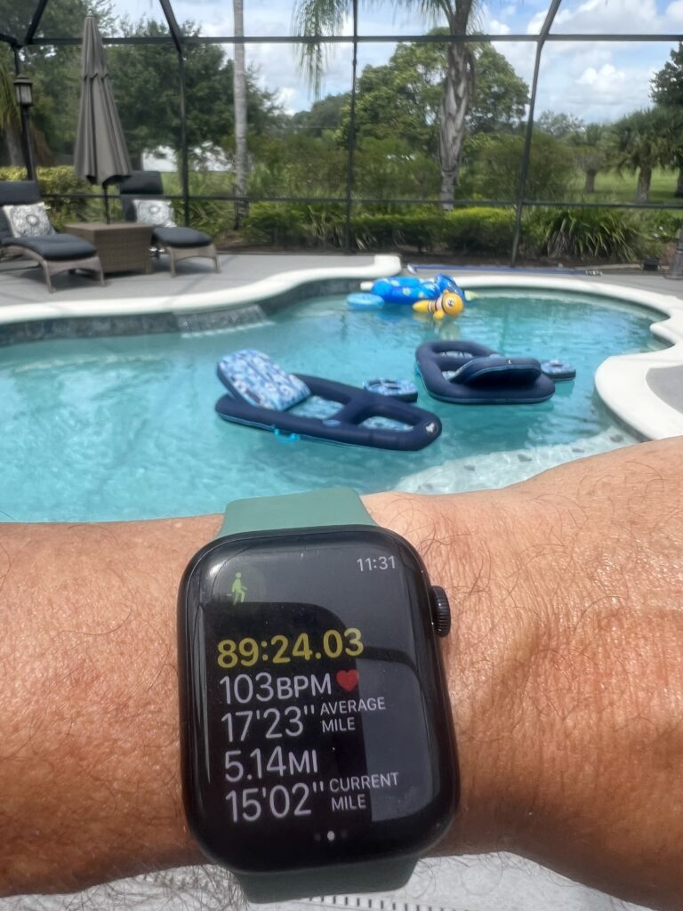 Swimming pool And Apple Watch