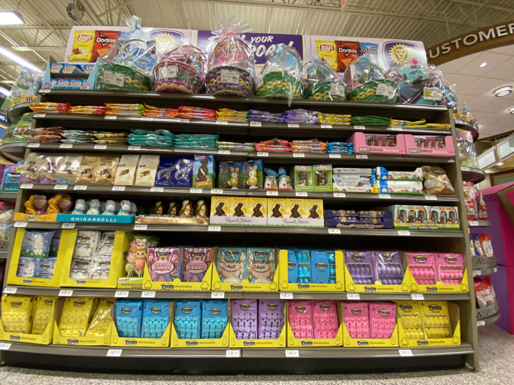 grocery store easter candy section