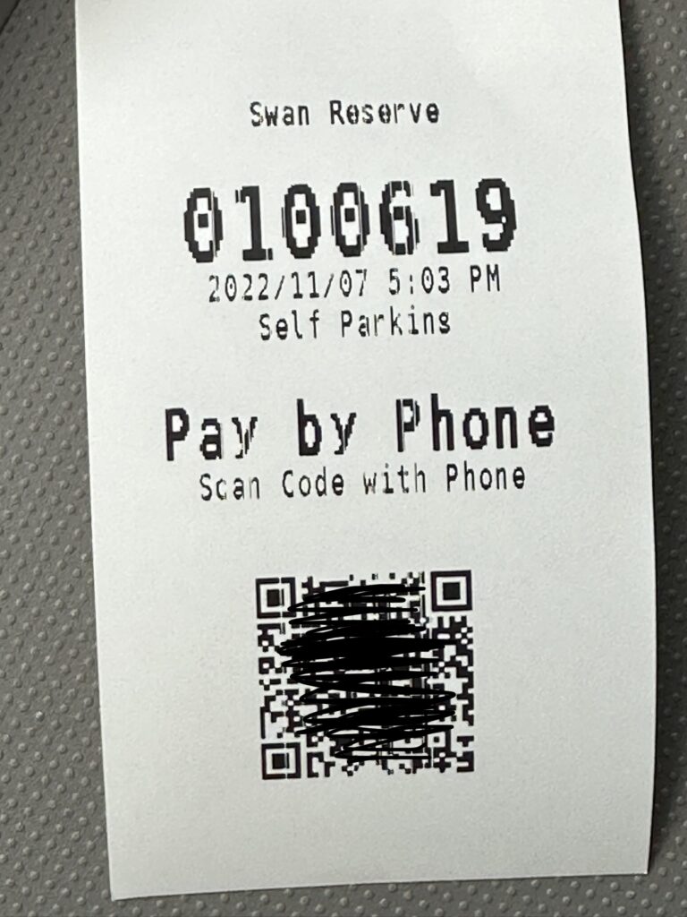Disney Parking receipt 
