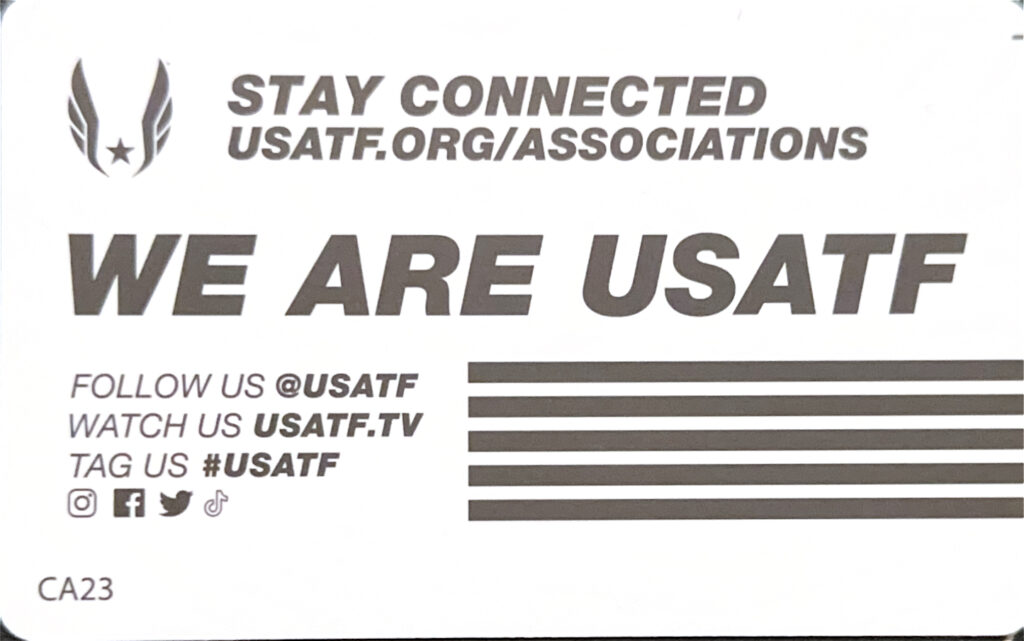 USATF MEMBERSHIP CARD