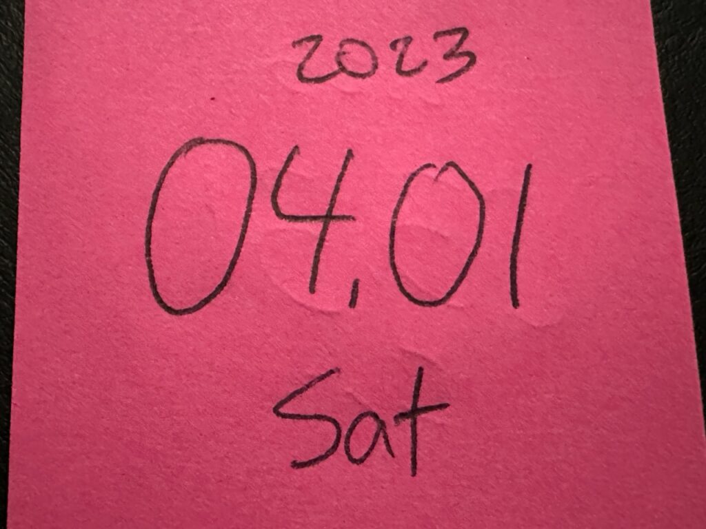 Pink post it note