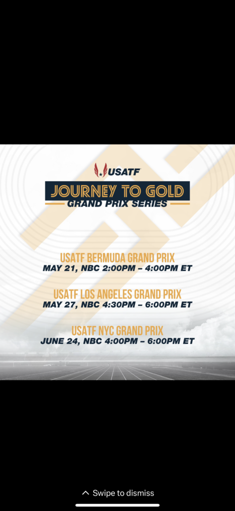 USATF Grand Prix schedule