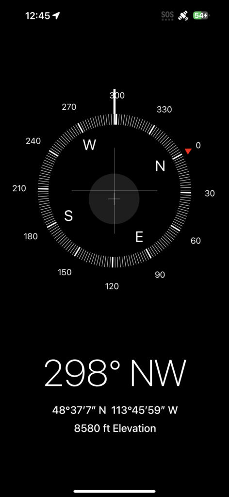 iPhone compass