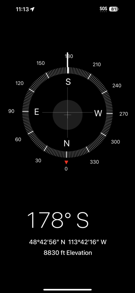 apple compass screen shot