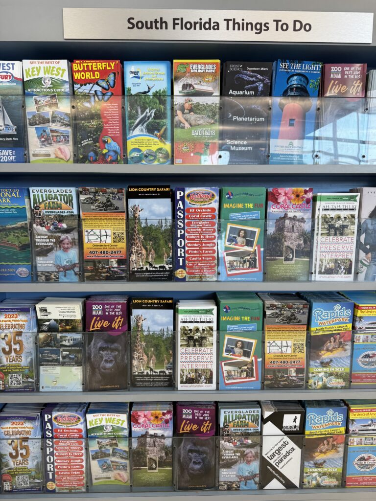 Tourist brochure display