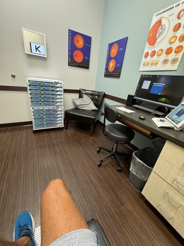 Eye doctor exam room