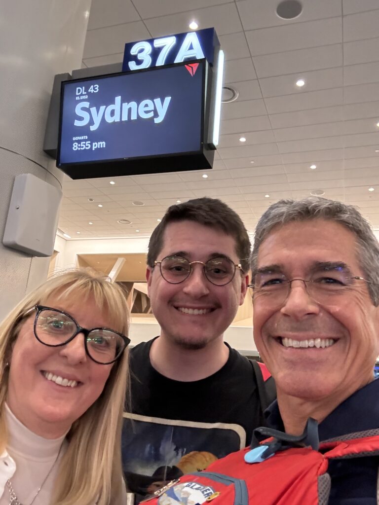 Three adults posing