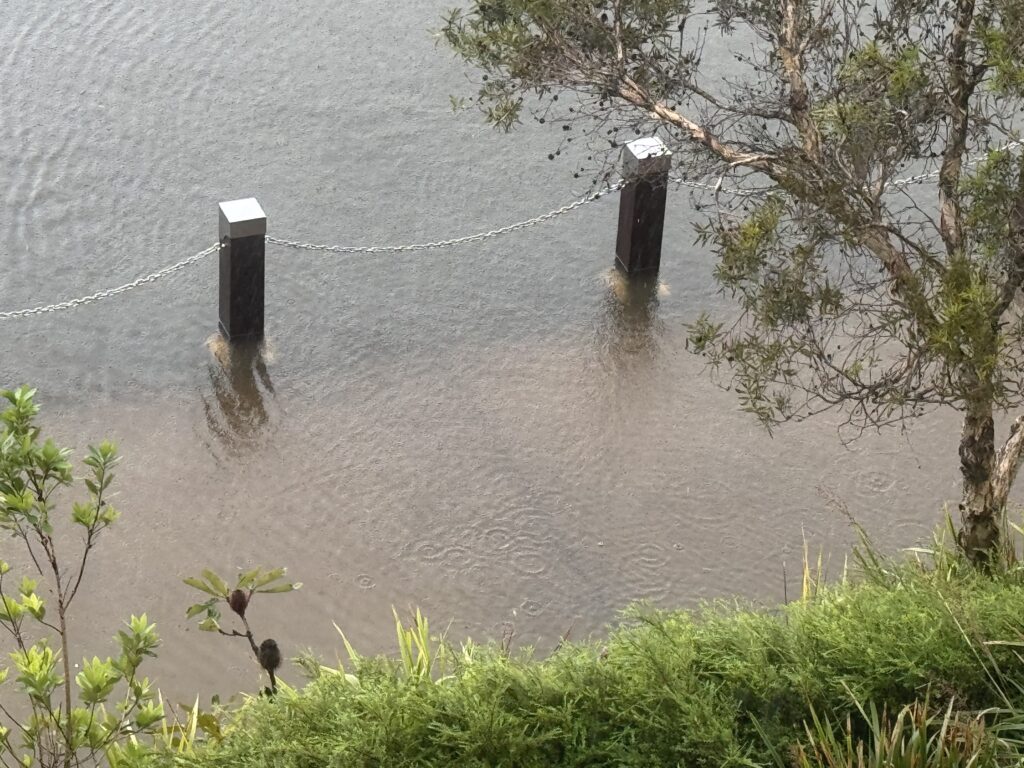 Flooded walkway