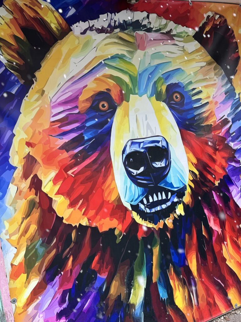 Colorful bear art