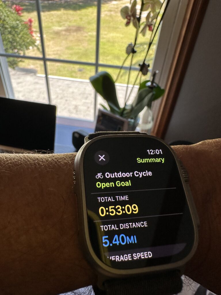 Apple Watch fitness screen