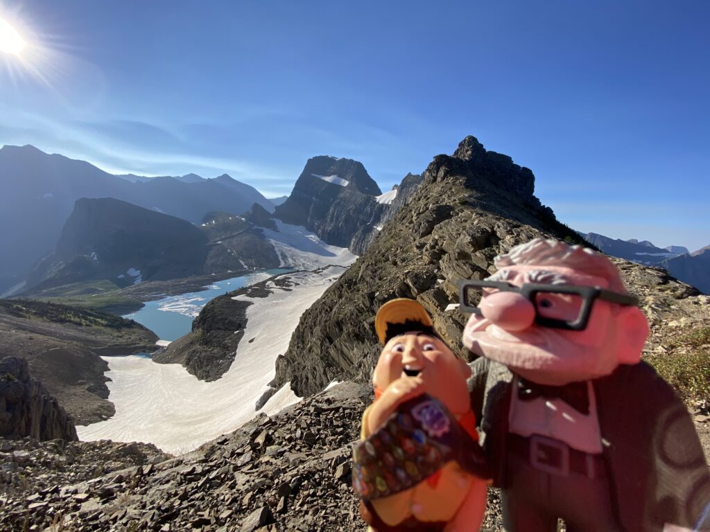 mountains and Pixar toy figurines