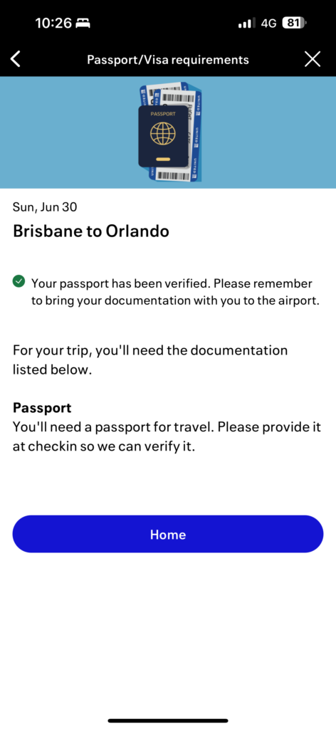 flight check in screen