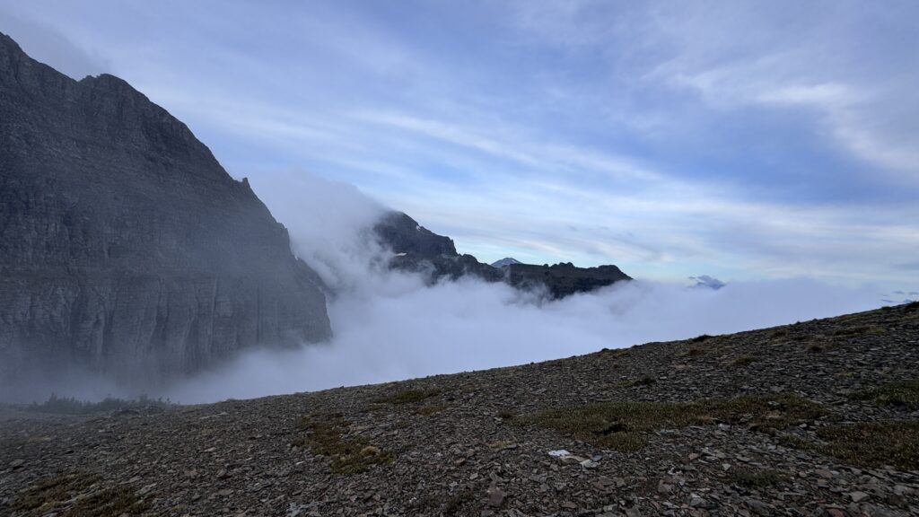 low clouds on mountain