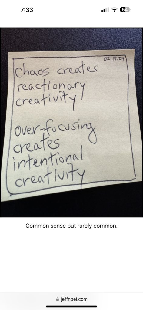 handwritten nite on post it