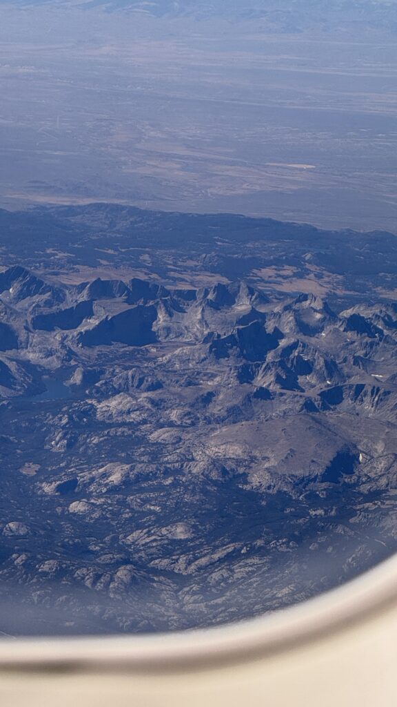 mountain from a jet