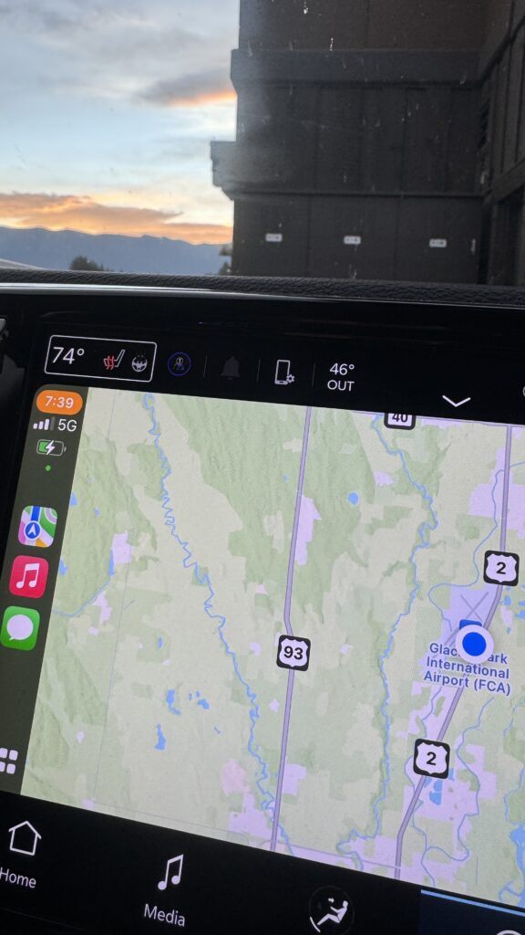 google maps on car dashboard