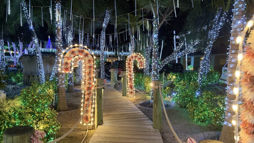 beach resort at Christmas 