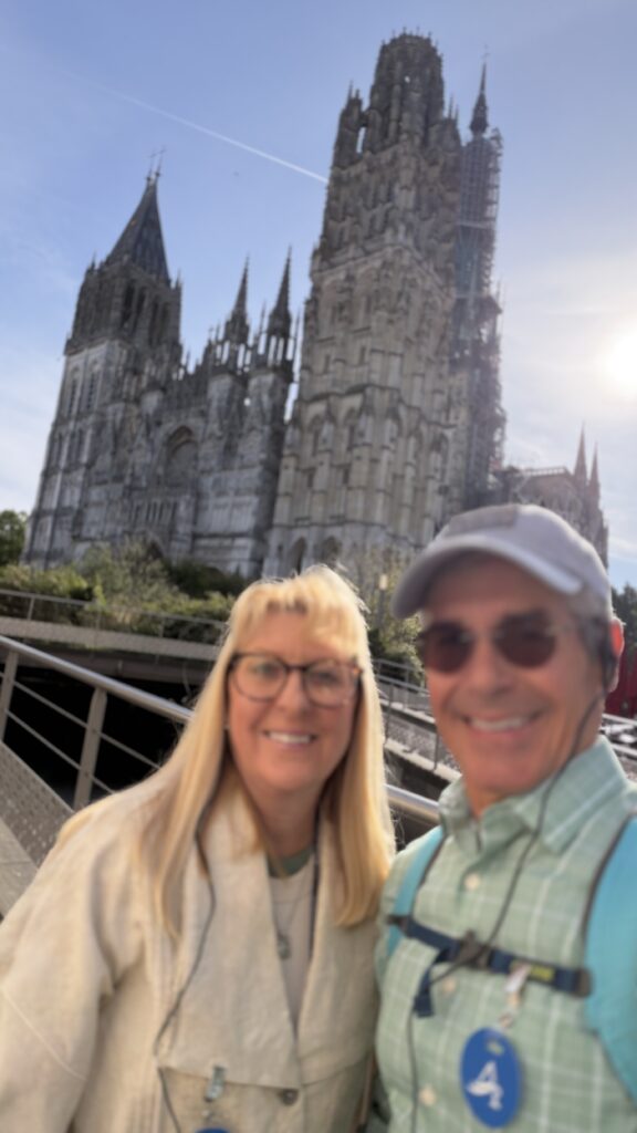 Senior couple at French Cathedral 
