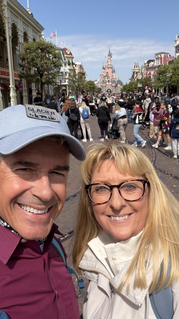 Senior couple at Disneyland Paris