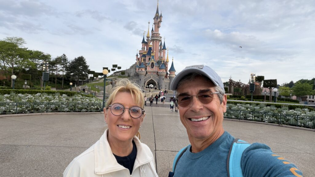 Two seniors at Disneyland Paris